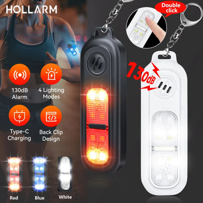 Alarma Personal 130 Db Con Luz LED – Seguridad Personal Para Viajes