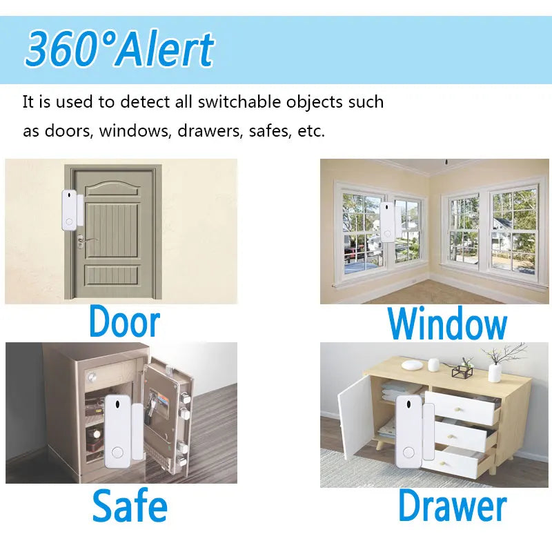 Sensor De Puerta/Ventana Inalámbrico – Alarma De Viaje