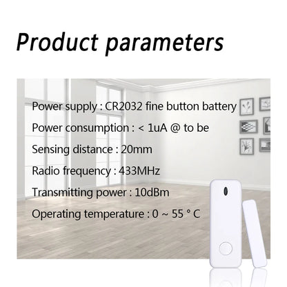 Sensor De Puerta/Ventana Inalámbrico – Alarma De Viaje