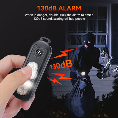 Alarma Personal 130 Db Con Luz LED – Seguridad Personal Para Viajes
